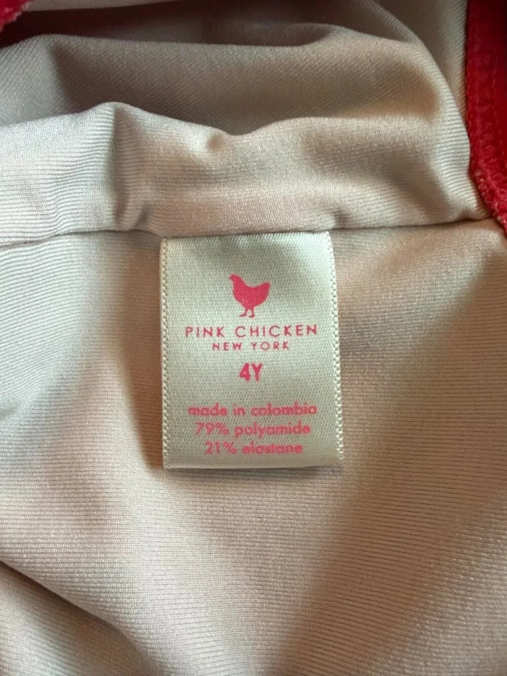 Two Pink Chicken Toddler Girl's Swim Suits S 4T